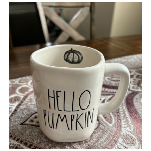 NEW Rae Dunn Hello Pumpkin Fall Mug With Pumpkin Inside - Picture 2 of 7